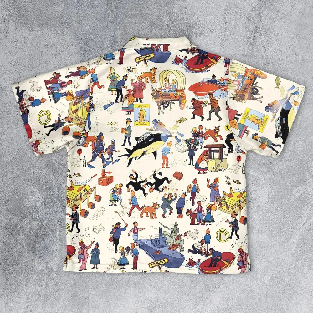 Tintin Adventure Kuifje Youth Hawaiian Shirt - 2