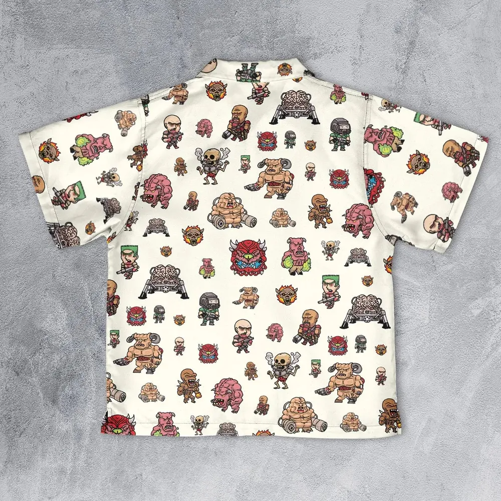 Doom Chibi Characters Youth Hawaiian Shirt - 2