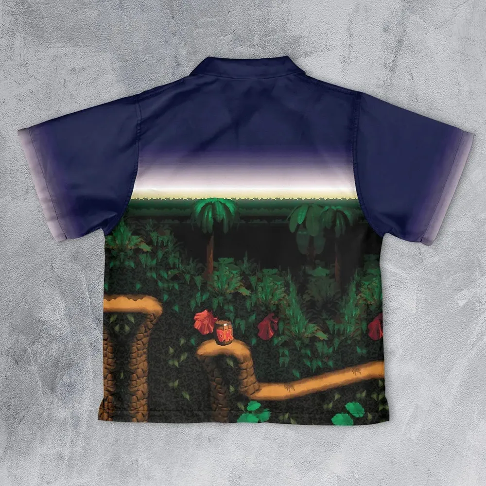 Barrel Cannon DonKey Kong Youth Hawaiian Shirt - 2