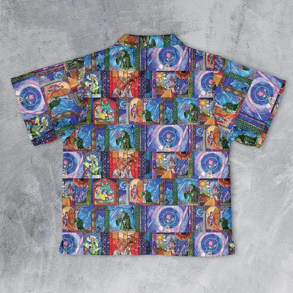 Beauty And The Beast Story Windows Youth Hawaiian Shirt - 2