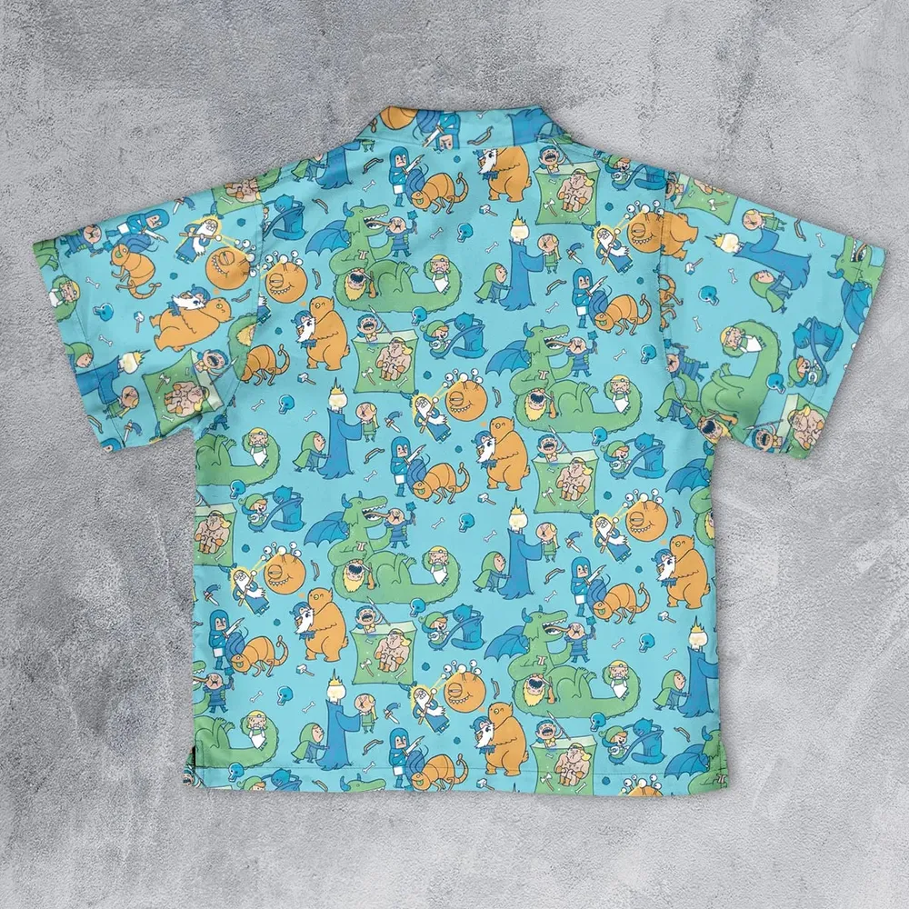 Total Party Kill DnD Youth Hawaiian Shirt - 2