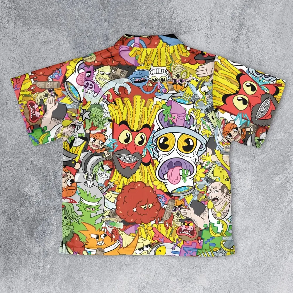 Pure Chaos Aqua Teen Hunger Force Youth Hawaiian Shirt - 2