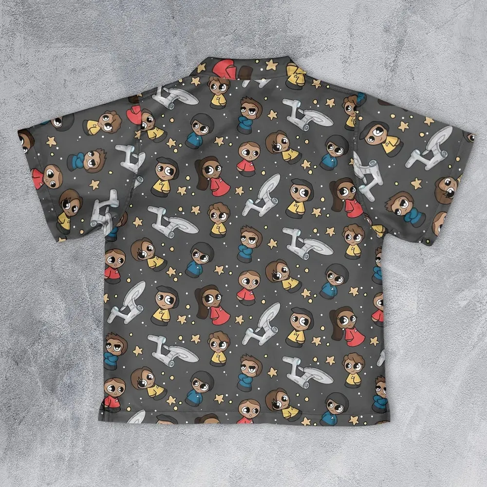 Cute Space Star Trek Youth Hawaiian Shirt - 2