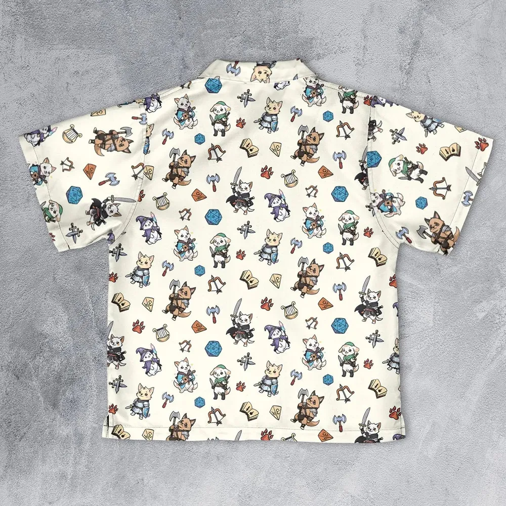 Dungeons and Dogs DnD Youth Hawaiian Shirt - 2