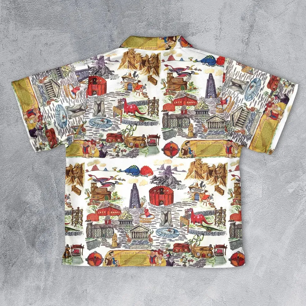 History Of Bedrock Flintstones Youth Hawaiian Shirt - 2