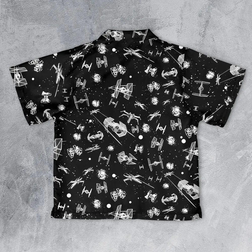 Space Ship Battle Star Wars Youth Hawaiian Shirt - 2