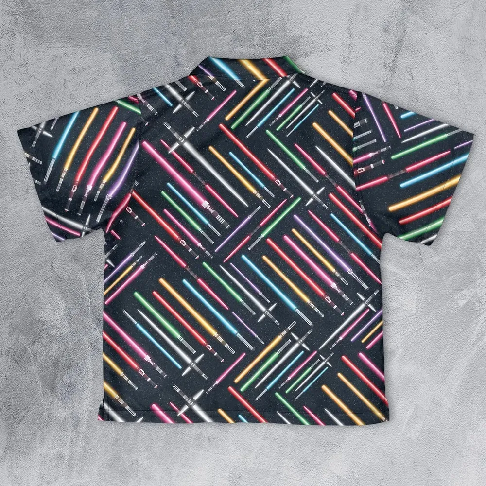 Lightsabers Star Wars Pattern Youth Hawaiian Shirt - 2