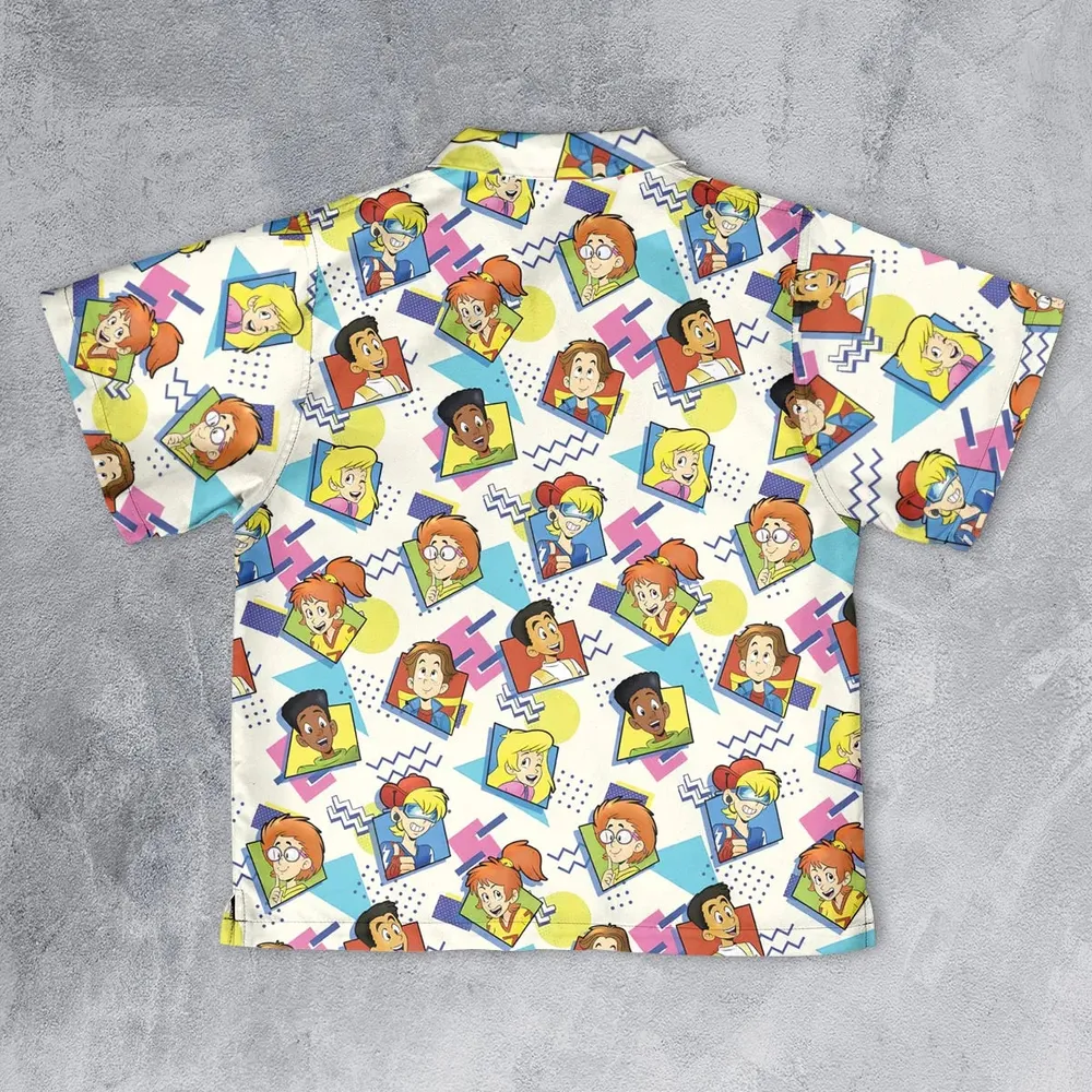 90s Pattern and Kids Club Youth Hawaiian Shirt - 2