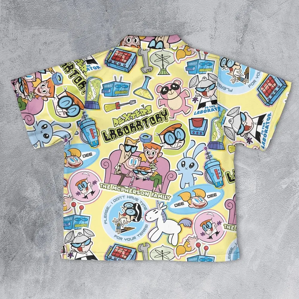 Dee Dee Mandark Dexter's Laboratory Funny Youth Hawaiian Shirt - 2