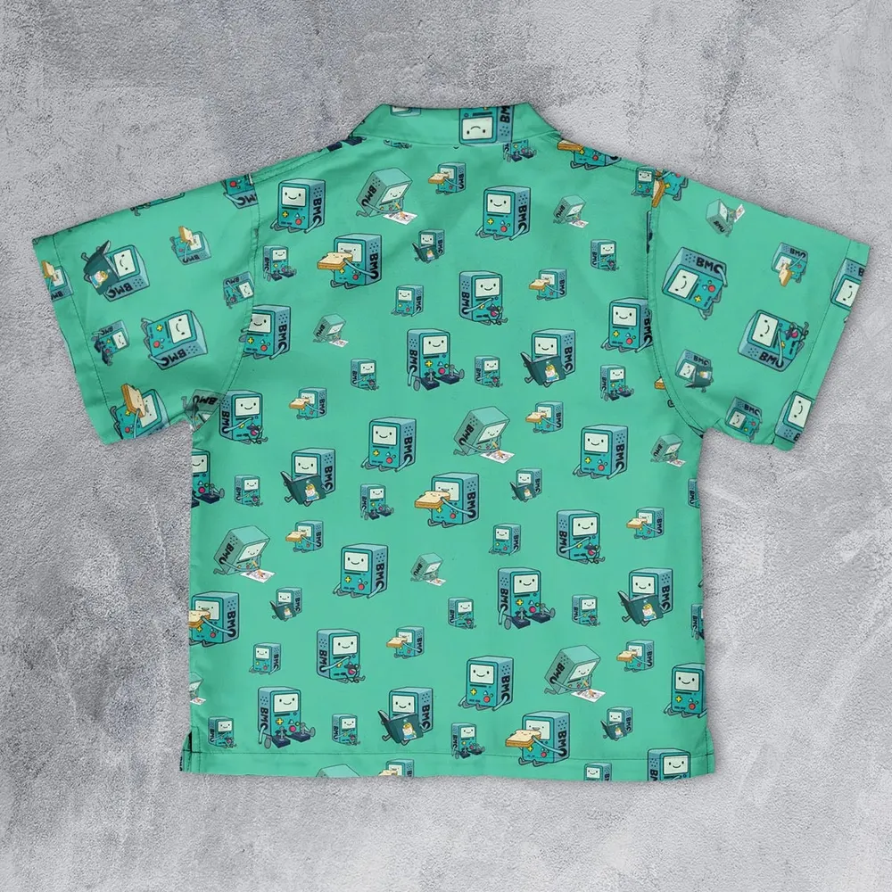 BMO World Adventure Time Youth Hawaiian Shirt - 2