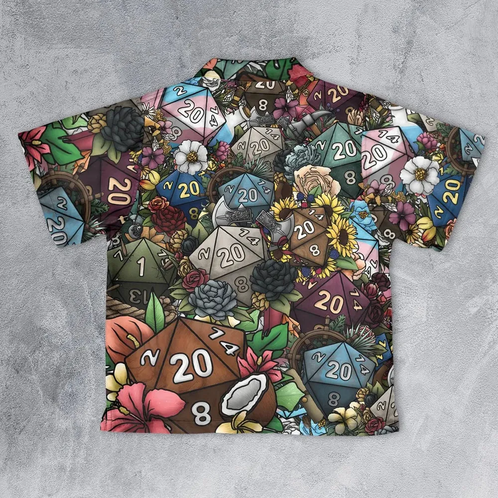 Flower Dice DnD Youth Hawaiian Shirt - 2