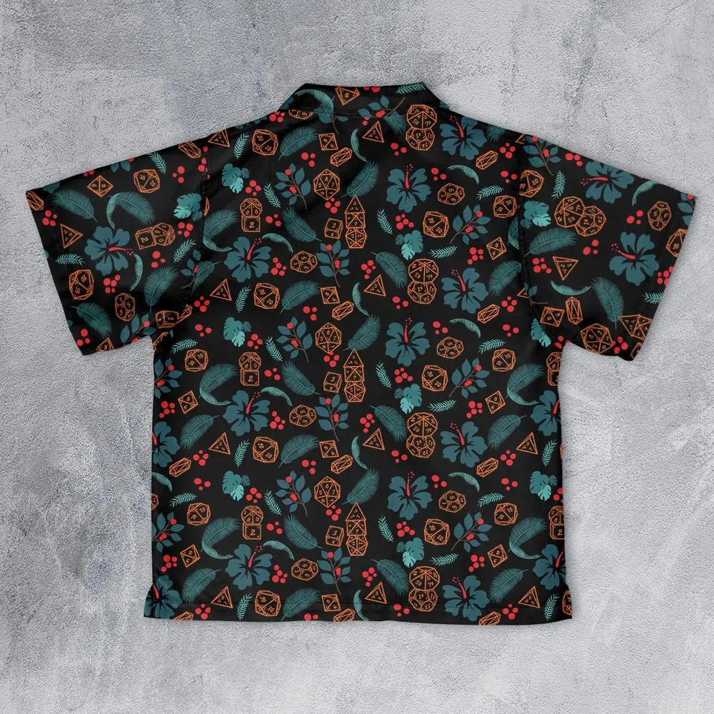 Floral Dice DnD Youth Hawaiian Shirt - 2