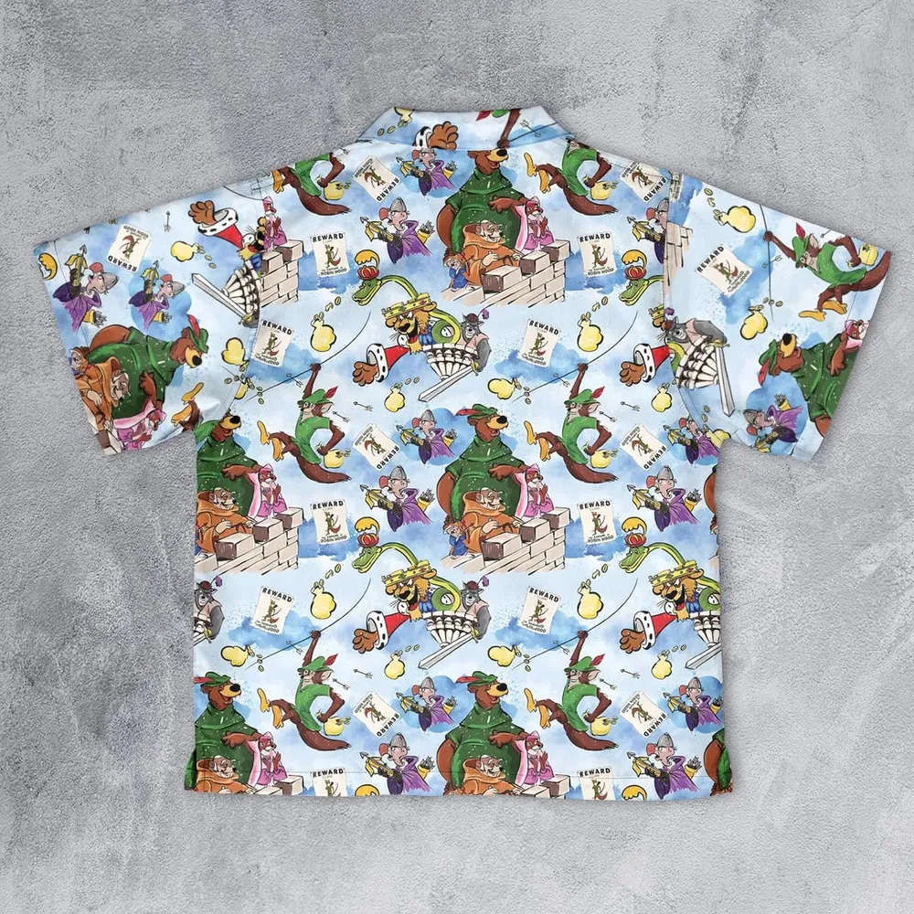 Robin Hood Characters Pattern Youth Hawaiian Shirt - 2