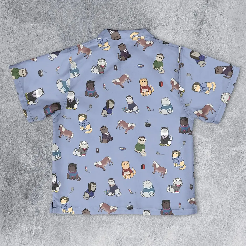Purrs and Recreation Parks and Recreation Youth Hawaiian Shirt - 2