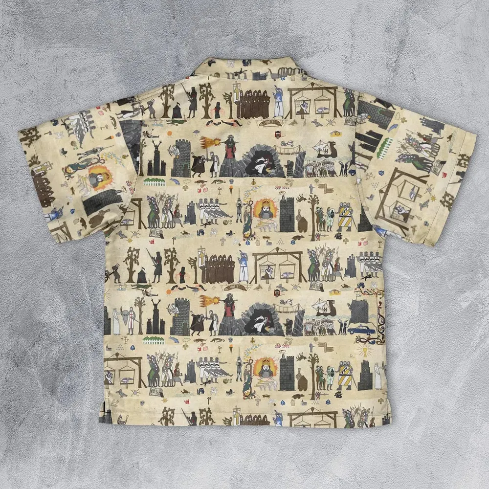 Bayeux Tapestry Monty Python Youth Hawaiian Shirt - 2