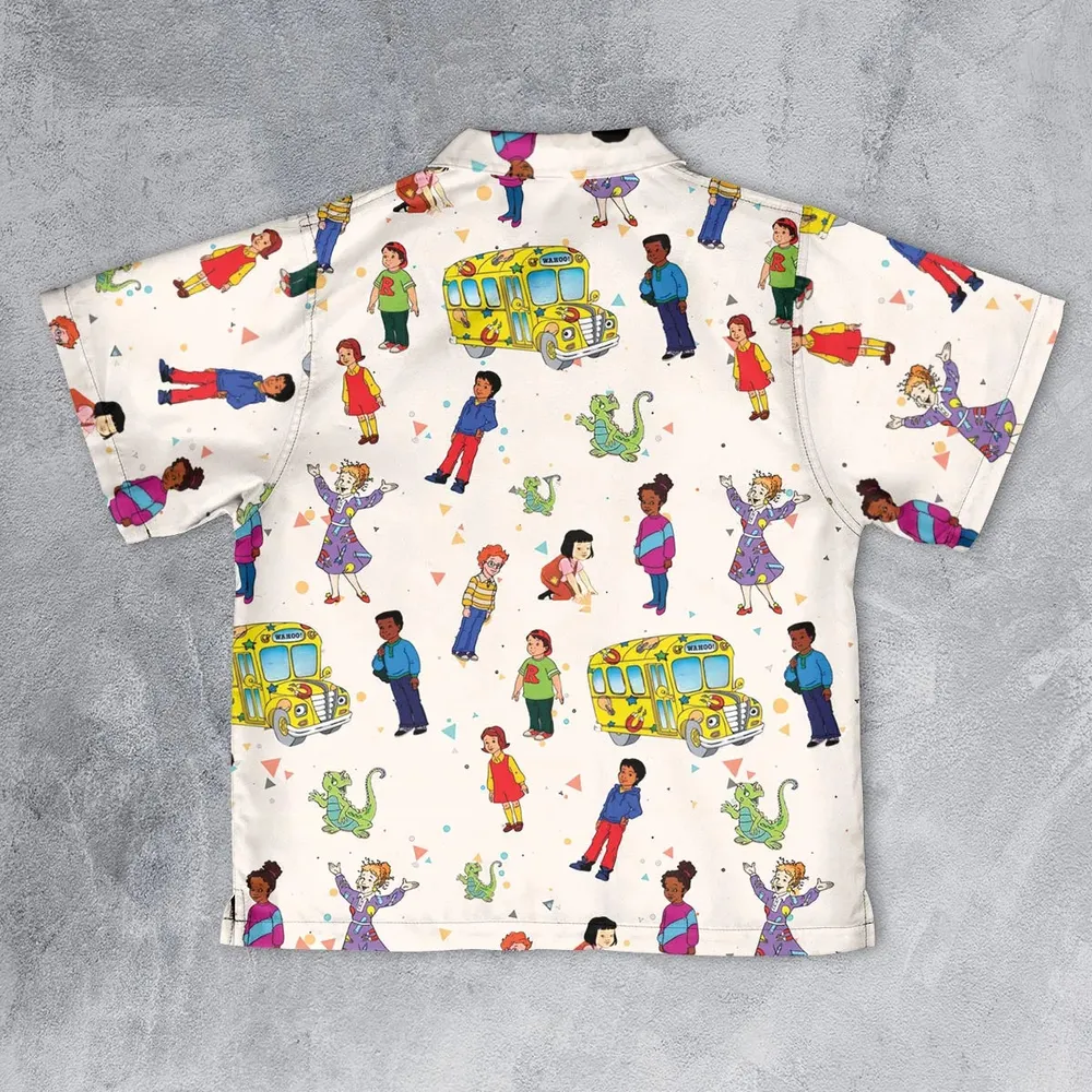 The Magic School Bus Characters Youth Hawaiian Shirt - 2