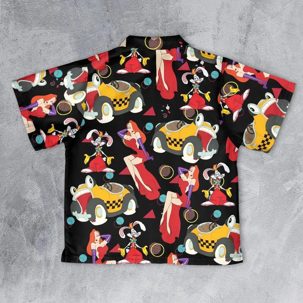 Retro 90s Jessica Rabbit Roger Rabbit Youth Hawaiian Shirt - 2