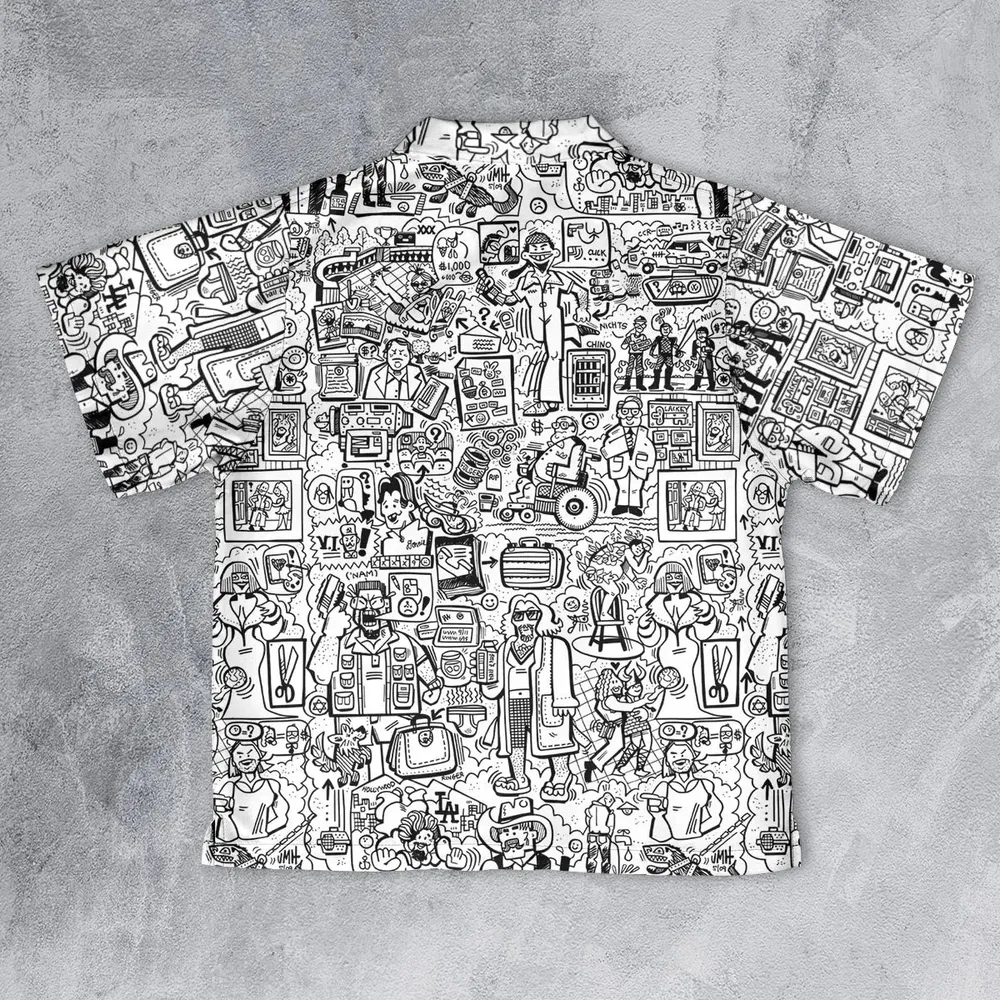 The Big Lebowski Doodles Youth Hawaiian Shirt - 2