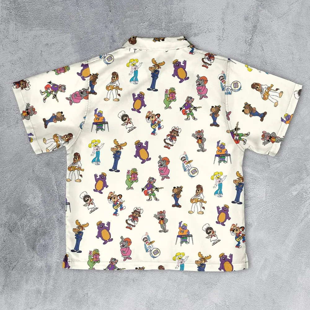 80s Pizza Time Theater Chuck E Cheese Youth Hawaiian Shirt - 2