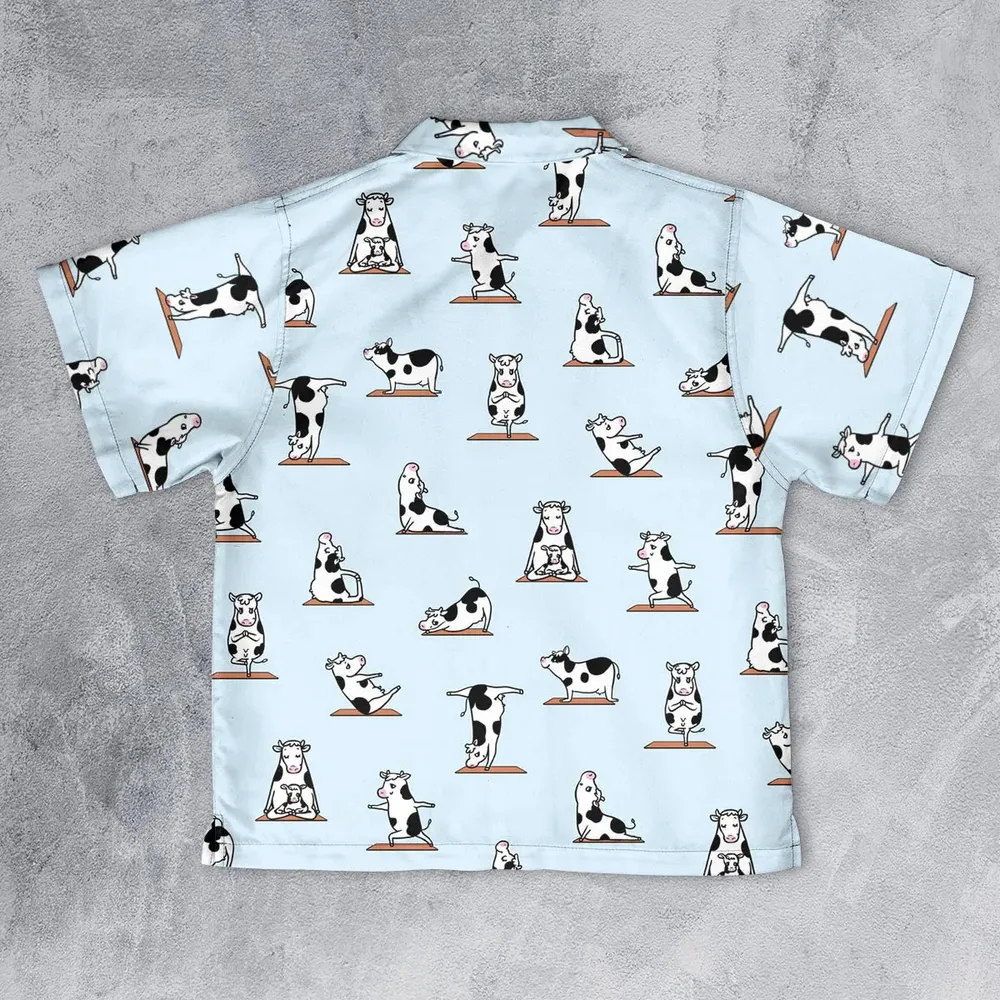 Moo Yoga Pattern Youth Hawaiian Shirt - 2