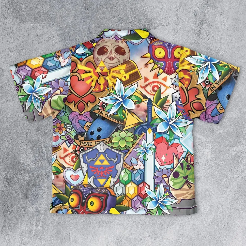 A Majora's Mask The Legend of Zelda Youth Hawaiian Shirt - 2