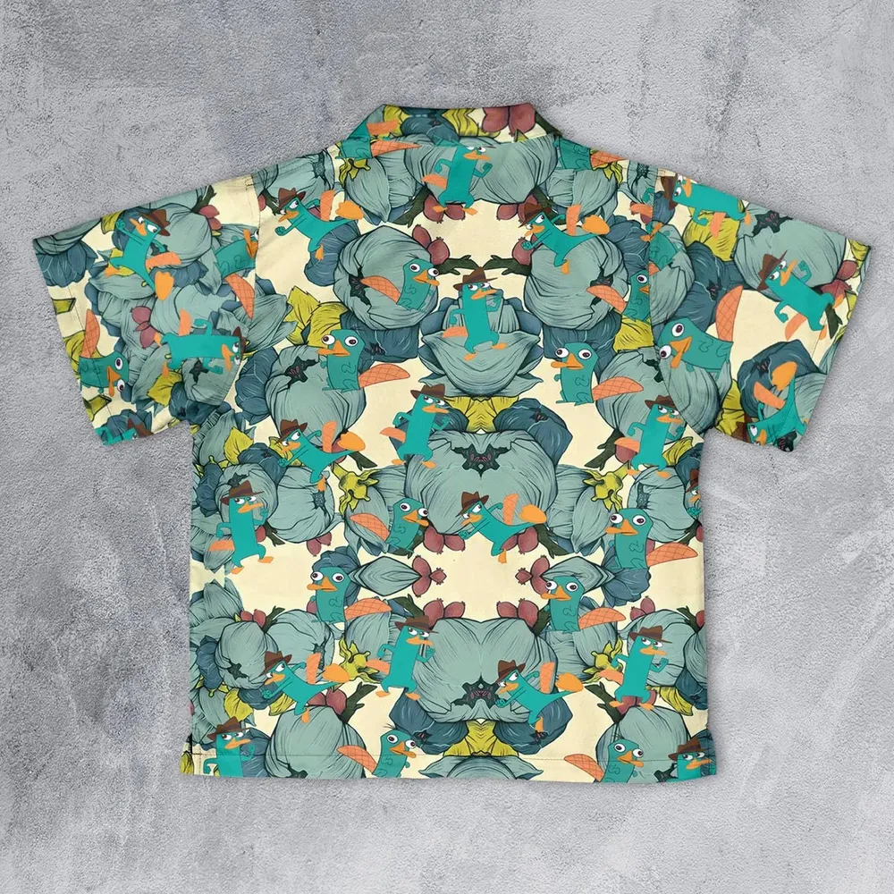 Perry The Platypus Phineas and Ferb Youth Hawaiian Shirt - 2