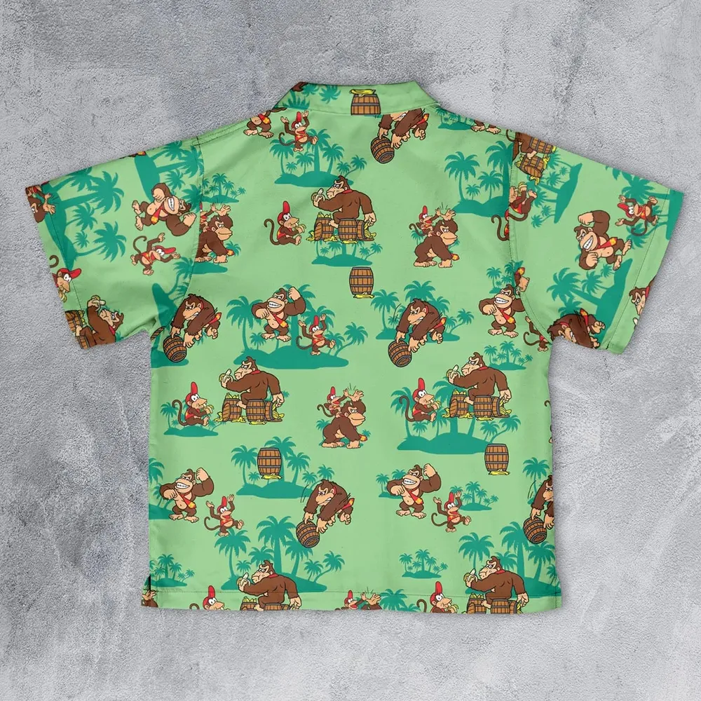 Donkey Kong & Diddy Kong Youth Hawaiian Shirt - 2