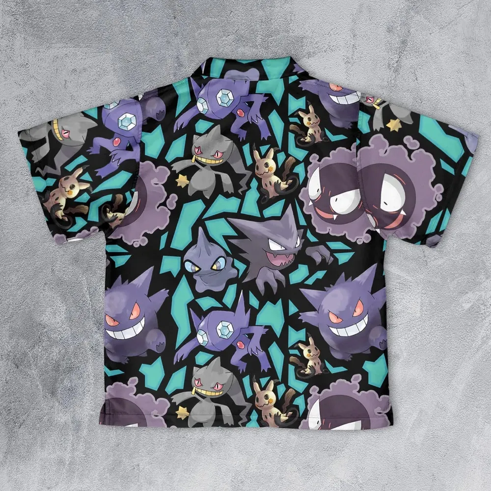 Ghost Type Pokemon Youth Hawaiian Shirt - 2