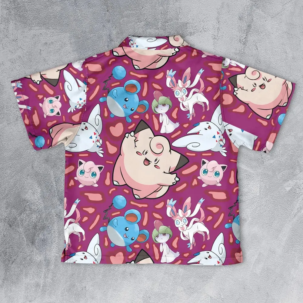 Fairy Type Pokemon Youth Hawaiian Shirt - 2