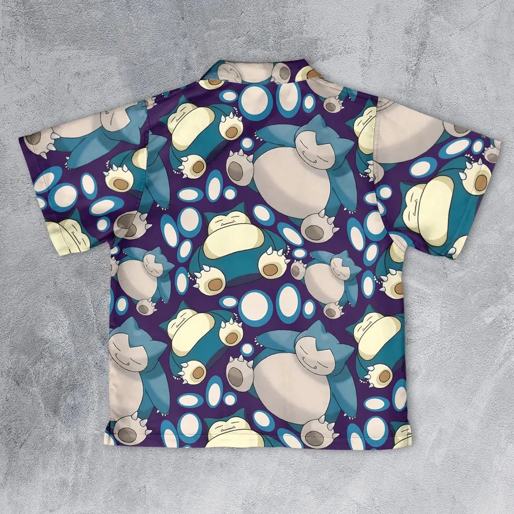 Snorlax Pokemon Youth Hawaiian Shirt - 2