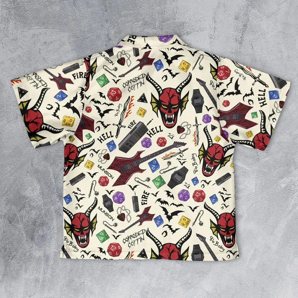 Hellfire Club Stranger Things Youth Hawaiian Shirt - 2