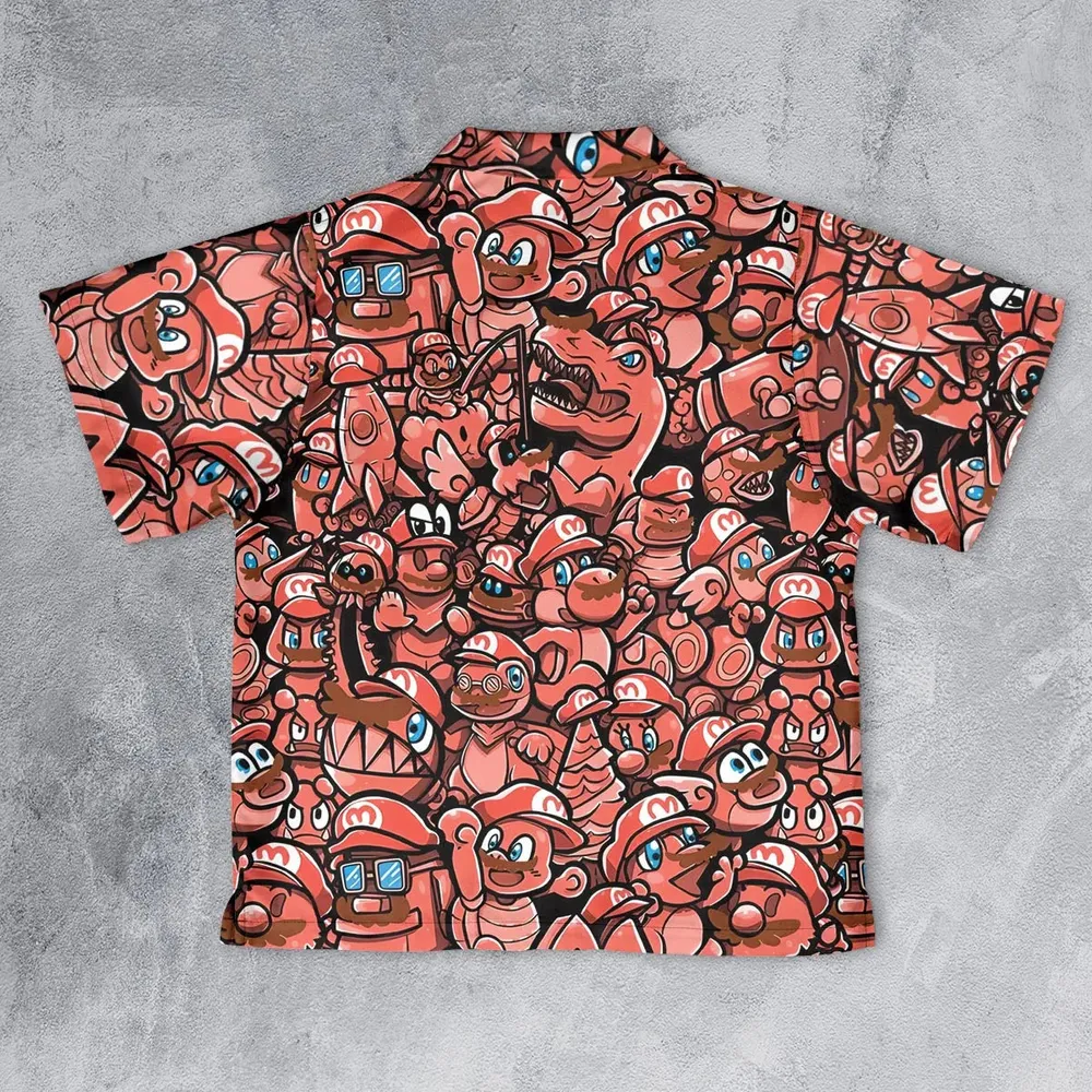 Cappy Party Mario Odyssey Super Mario Youth Hawaiian Shirt - 2