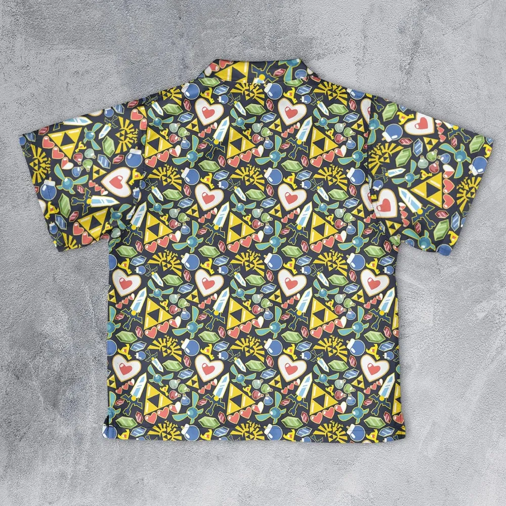 Zelda Theme Items Youth Hawaiian Shirt - 2