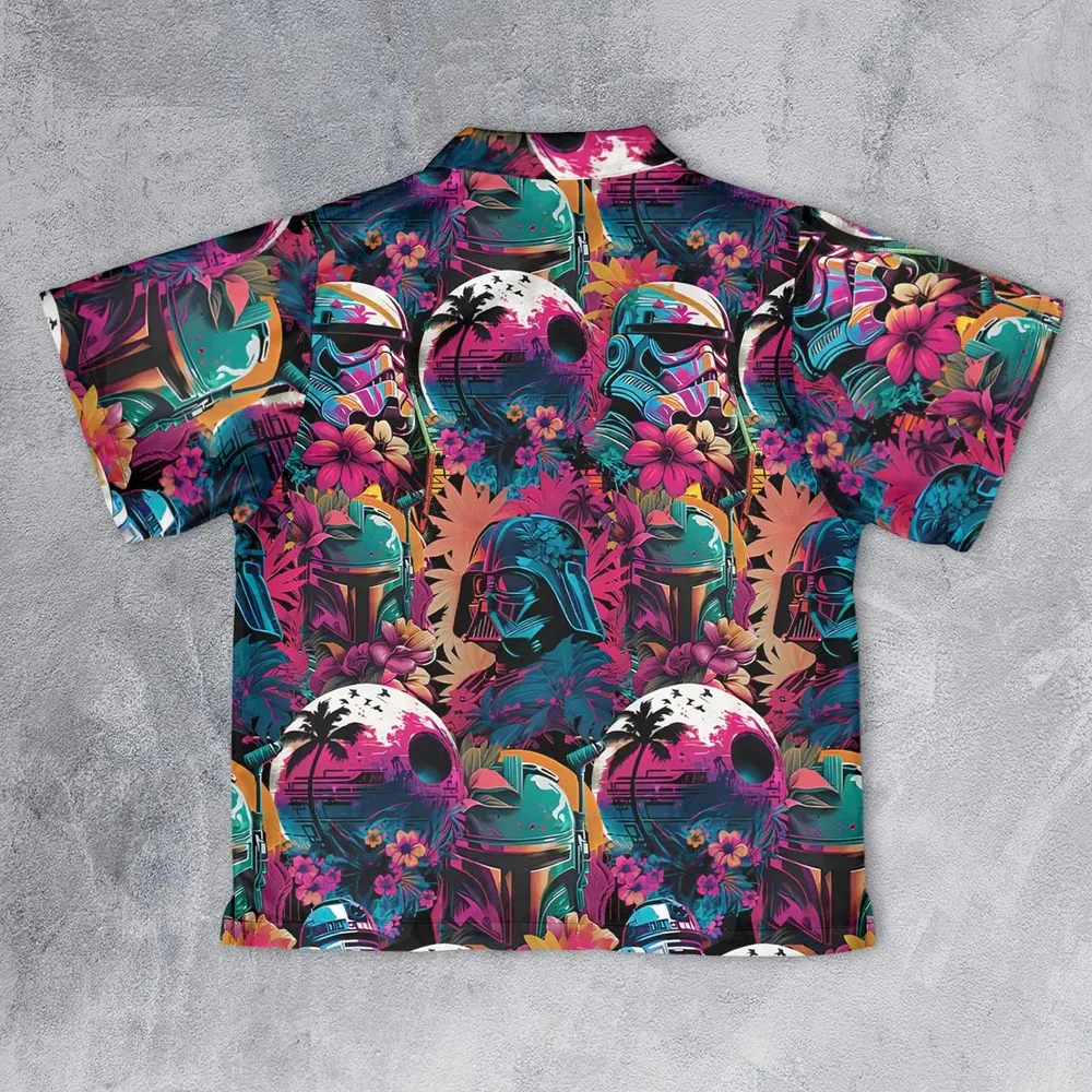 Star Wars Synthwave Youth Hawaiian Shirt - 2