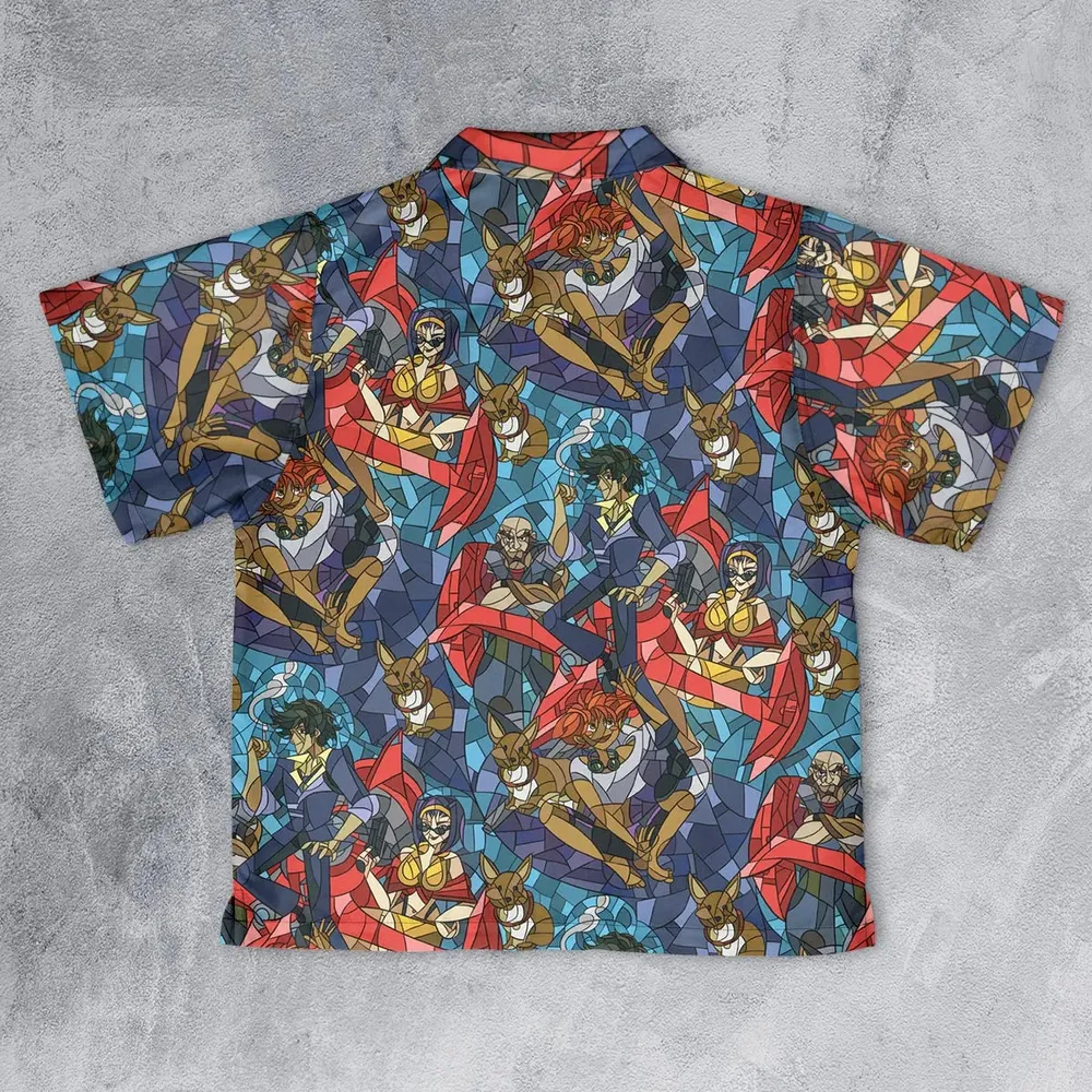 Spike Spiegel Faye Valentine Edward Wong Cowboy Bebop Youth Hawaiian Shirt - 2