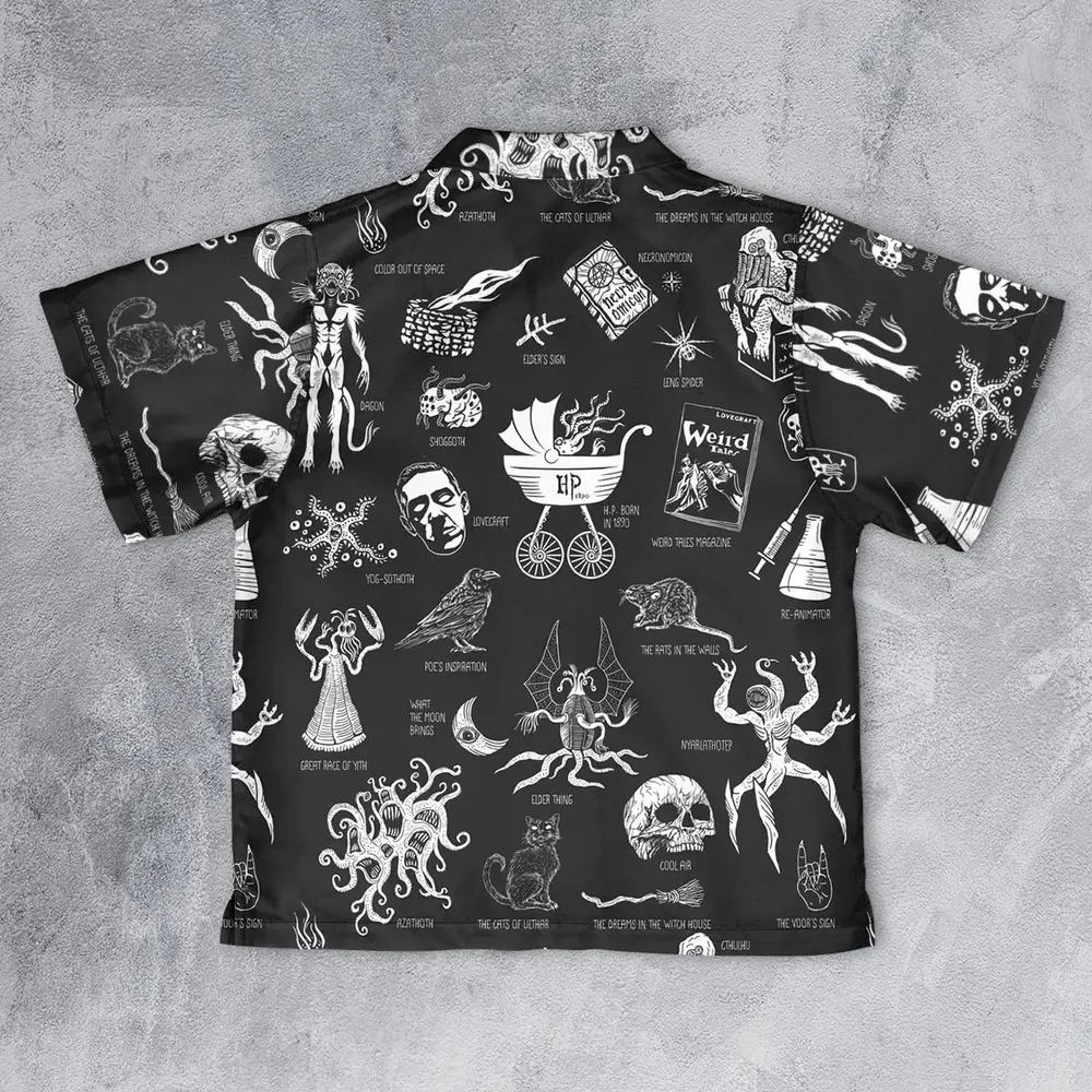 H.P. Lovecraft Monsters Youth Hawaiian Shirt - 2