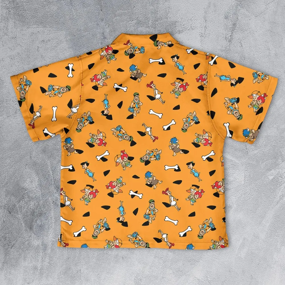Stone Age The Flintstones Characters Youth Hawaiian Shirt - 2