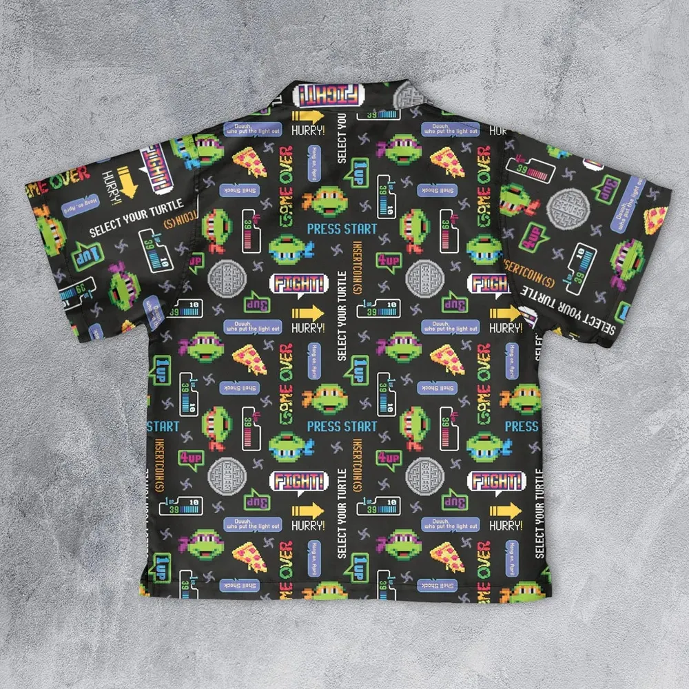 The TMNT Pixel Characters Youth Hawaiian Shirt - 2