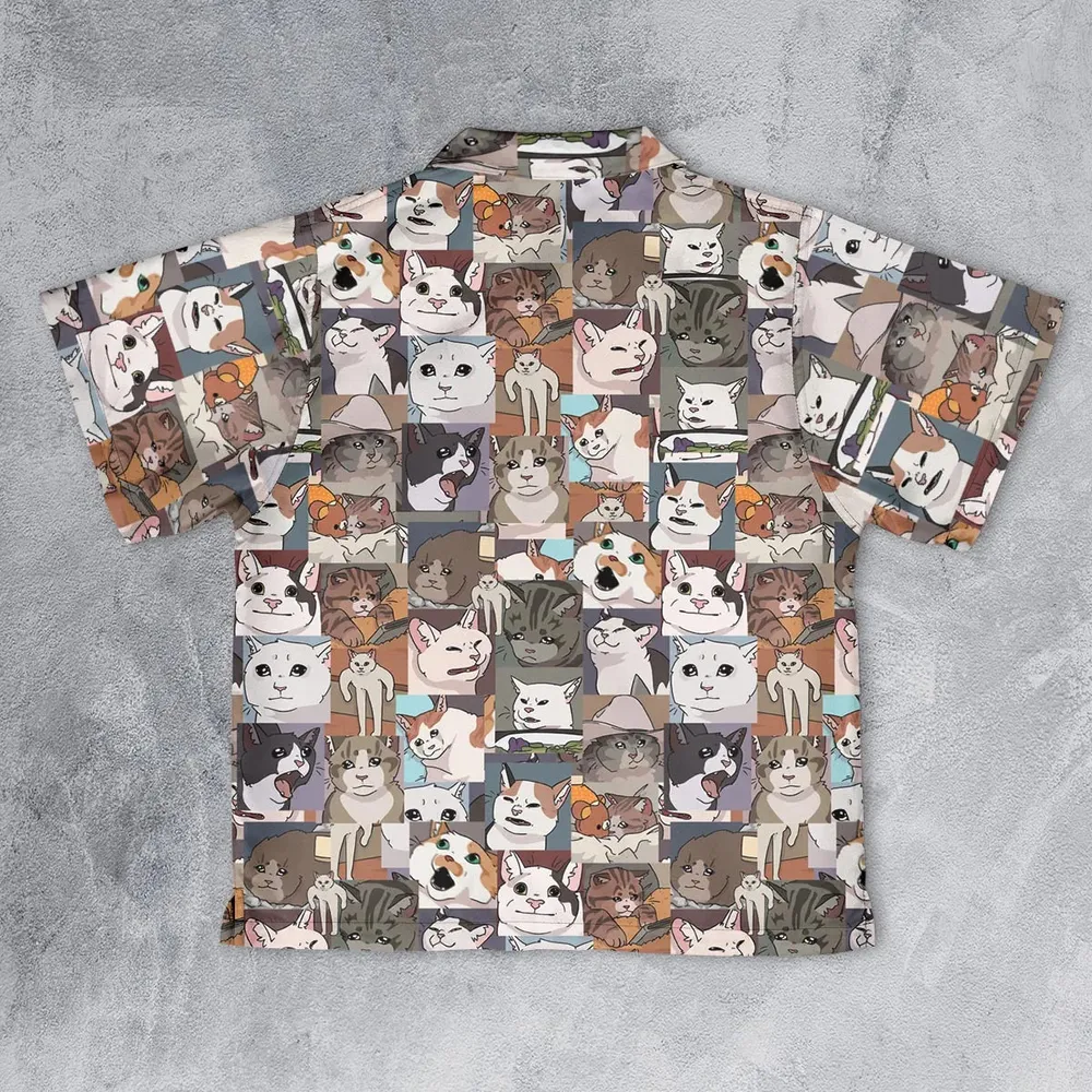 Funny Cat Internet Meme Youth Hawaiian Shirt - 2