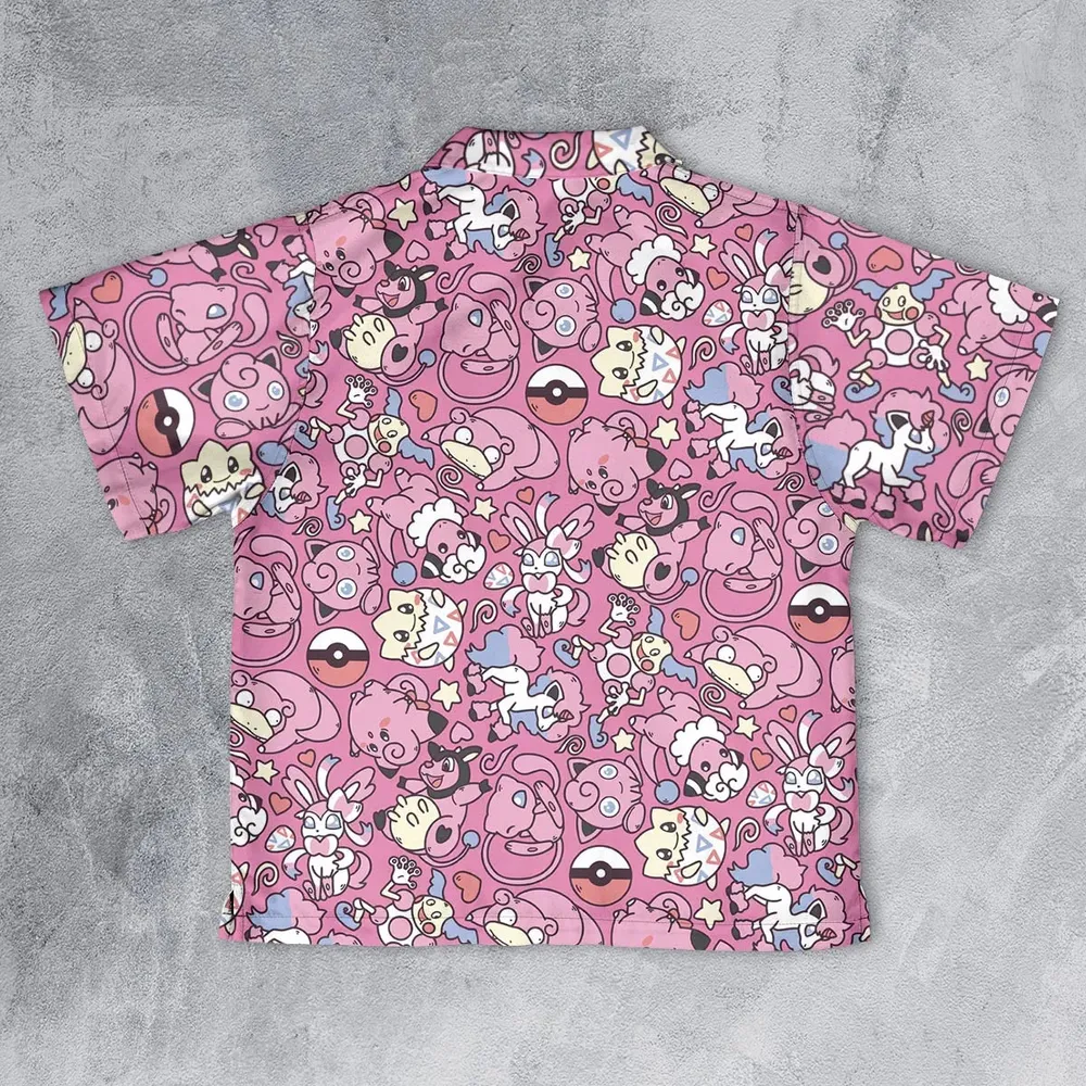 Fairy Pokemon Pattern Youth Hawaiian Shirt - 2