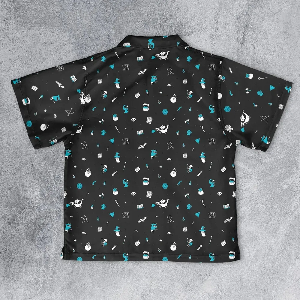 DnD Pattern Youth Hawaiian Shirt - 2