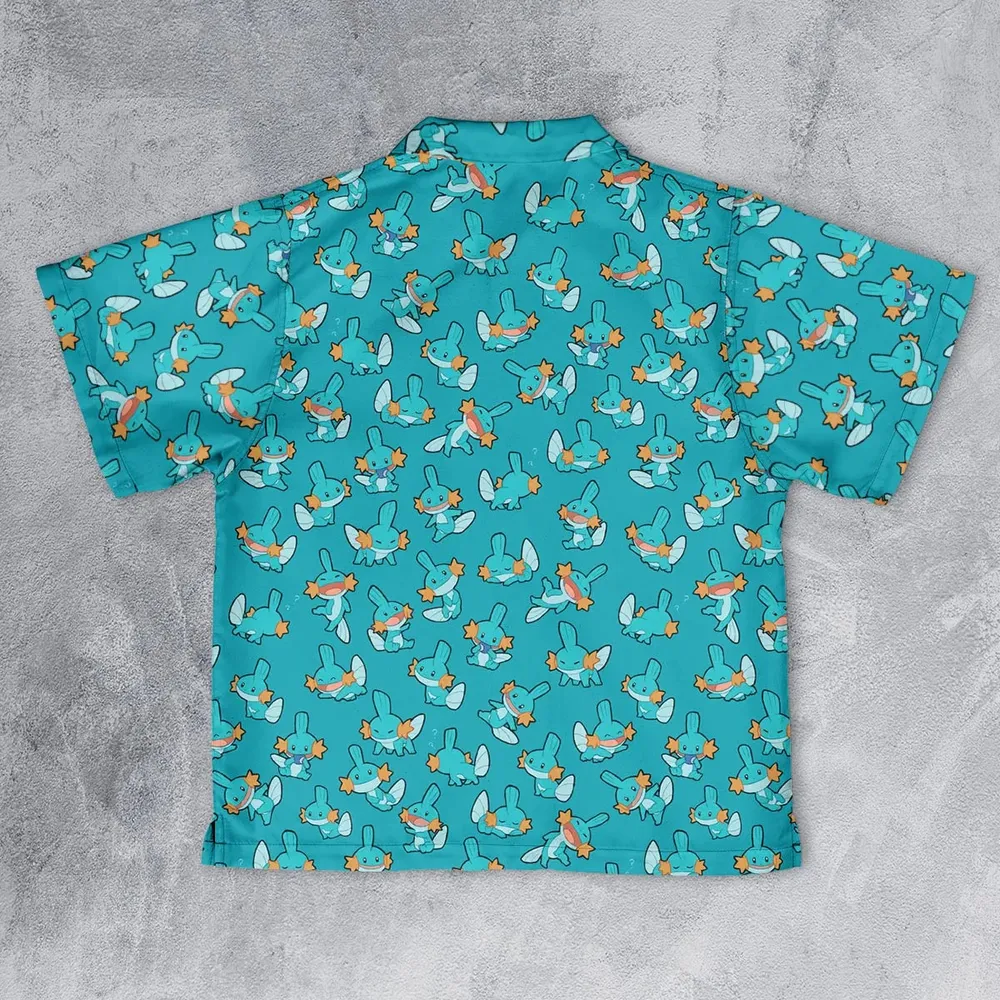 Cute Mudkips Pokemon Youth Hawaiian Shirt - 2