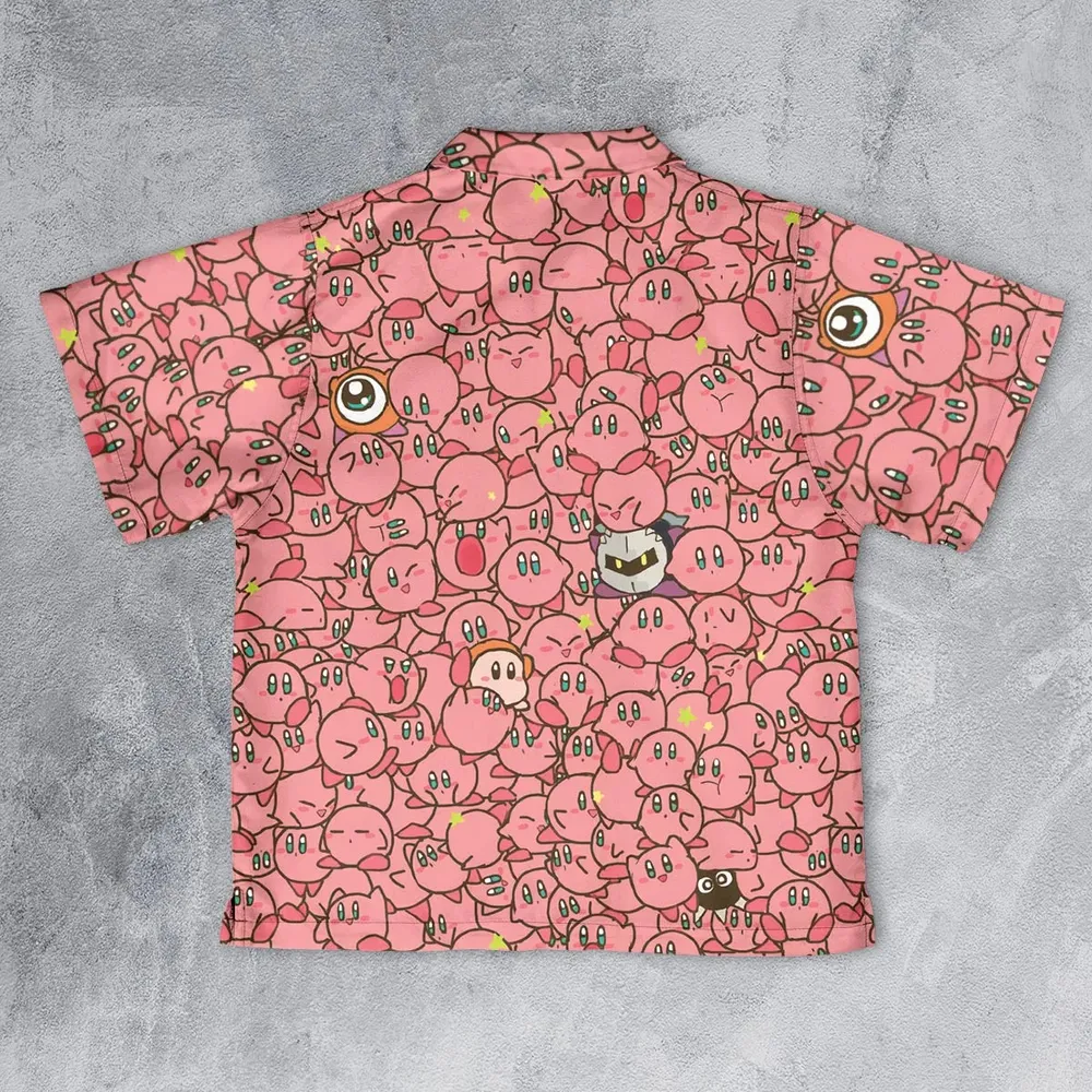 Cute Kirby Waddle Doo Bandana Waddle Dee Meta Knight Kirby's Characters Youth Hawaiian Shirt - 2