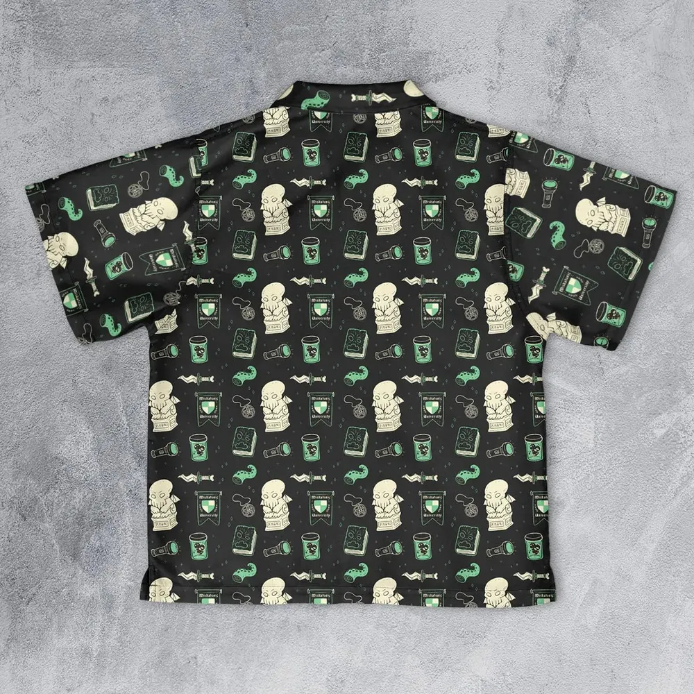 Cthulhu H.P Lovecraft Miskatonic University Youth Hawaiian Shirt - 2