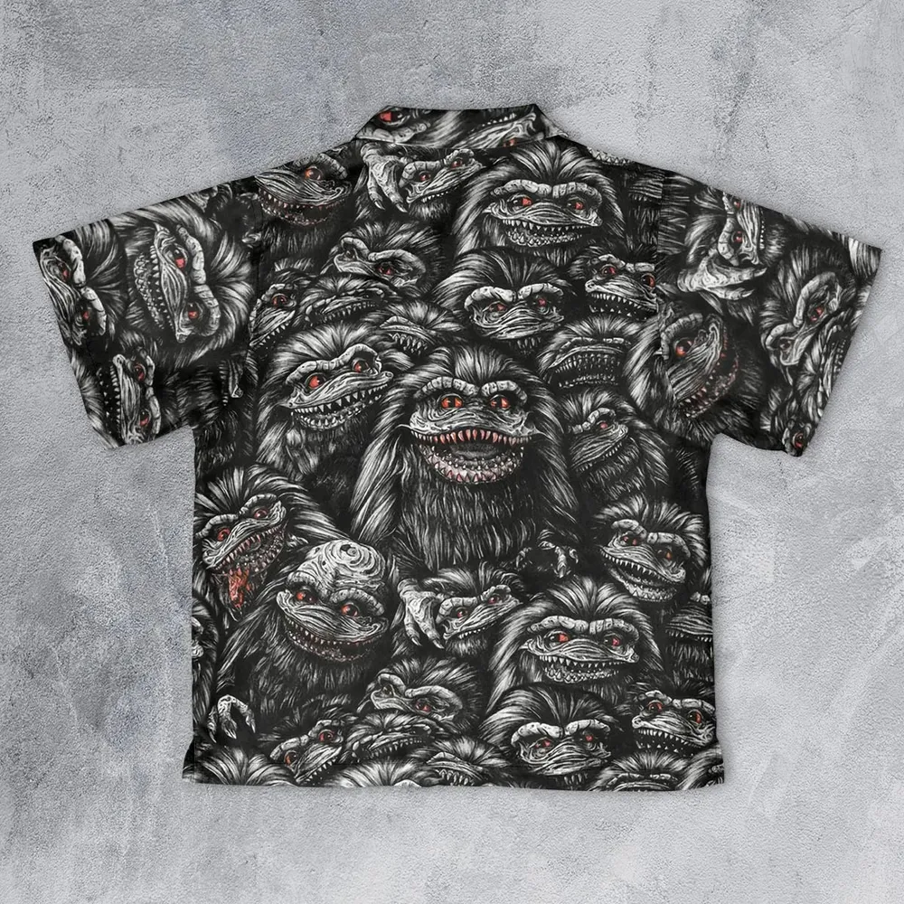 Critters Pattern Halloween Youth Hawaiian Shirt - 2