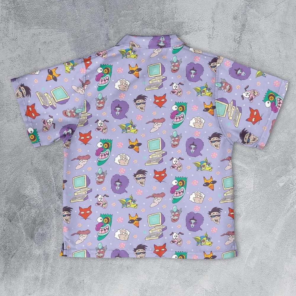 Courage the Cowardly Dog Characters Pattern Youth Hawaiian Shirt - 2