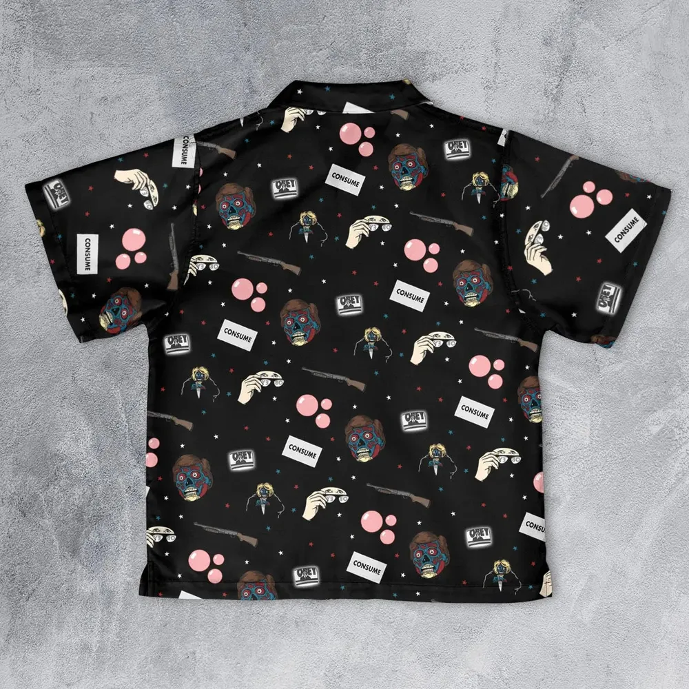 Consume They Live Patterns Youth Hawaiian Shirt - 2