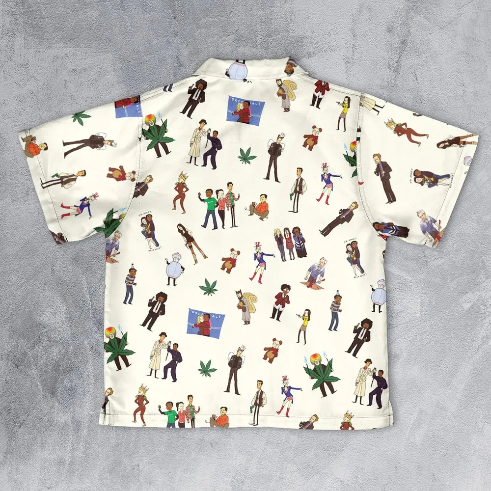 Community Characters Costumes Pattern Youth Hawaiian Shirt - 2