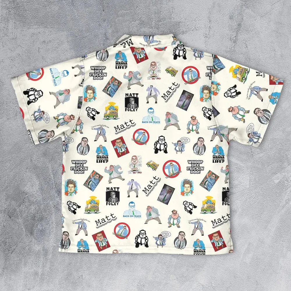Chris Farley Matt Foley Motivational SNL Youth Hawaiian Shirt - 2