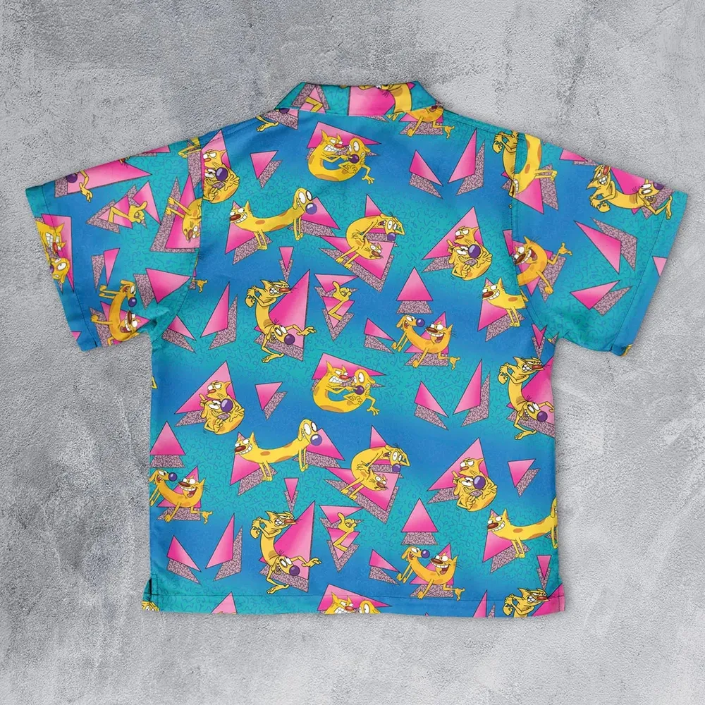 CatDog Nickelodeon Pattern Youth Hawaiian Shirt - 2